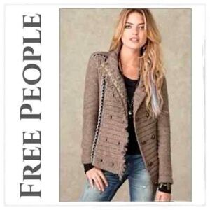 Free People Women's Double Breasted Sweater Jacket